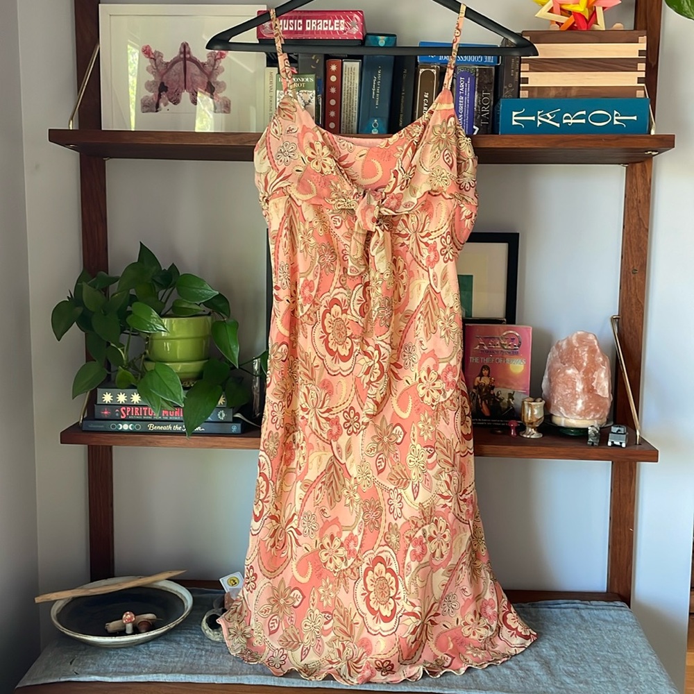 Vintage Y2K Ann Taylor Loft silk paisley dress